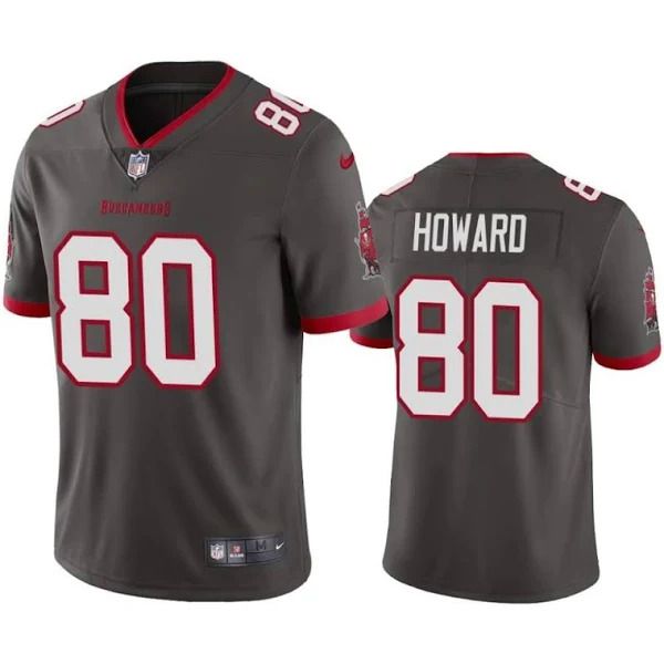 Men Tampa Bay Buccaneers #80 O.J. Howard Nike Grey Vapor Limited NFL Jersey